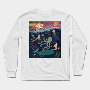 Mermaids and sea creatures Long Sleeve T-Shirt
